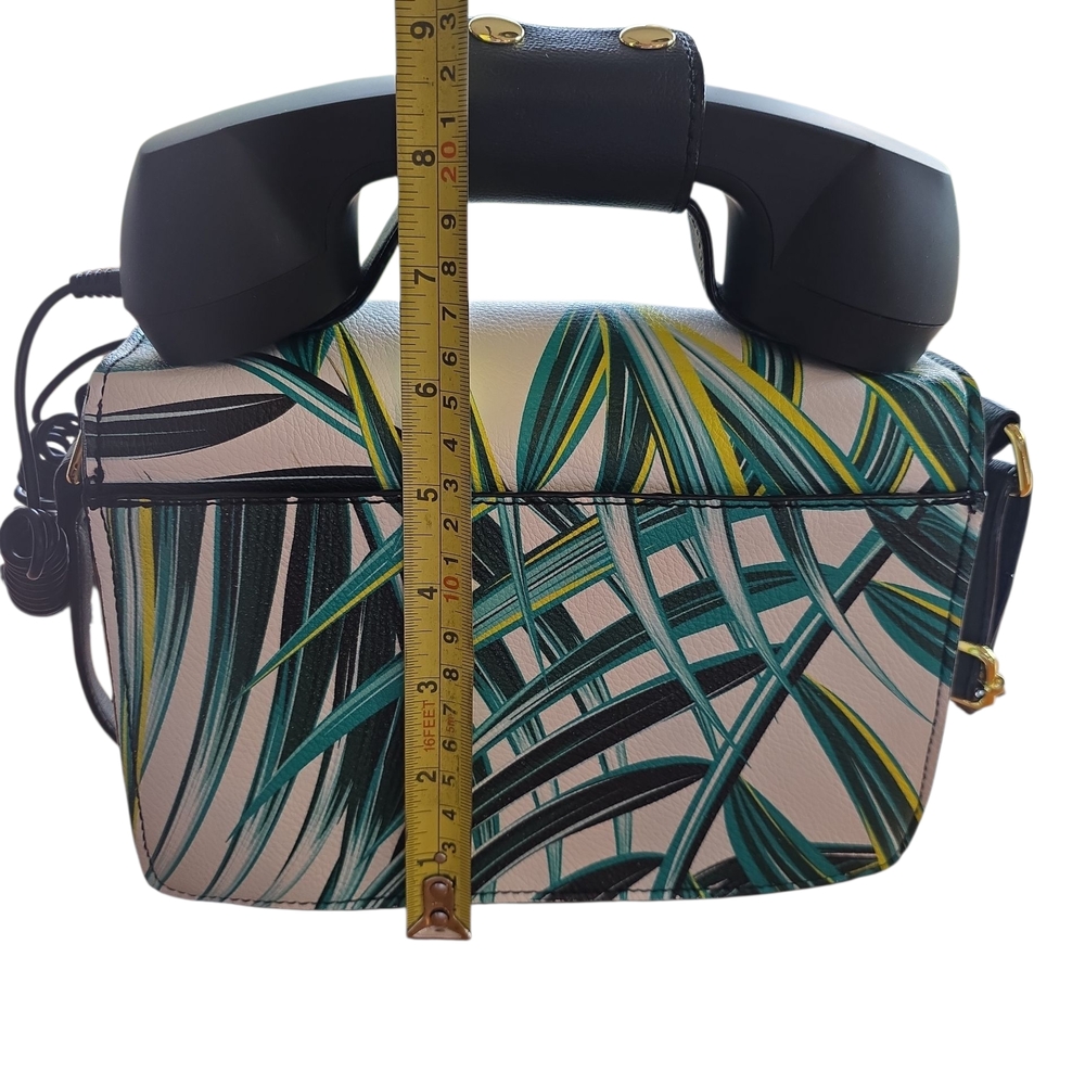 Betsey Johnson Black and Green Crossbody " CALL ME" Bag. - Picture 7 of 10